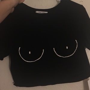 SOLD NEW boobies crop top